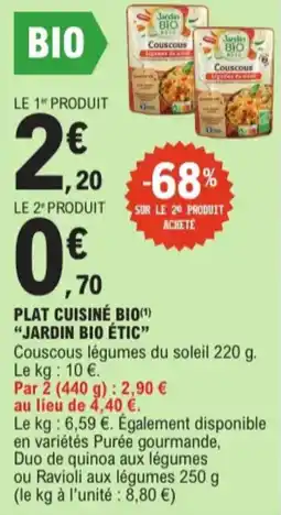 E.Leclerc Plat cuisine bio jardin bio étic aanbieding