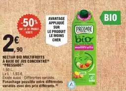 E.Leclerc Nectar bio multifruits à base de jus concentré pressade aanbieding