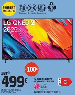 E.Leclerc TV QLED 55QNED70 POUCES aanbieding