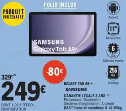 E.Leclerc Samsung galaxy tab 9+A aanbieding