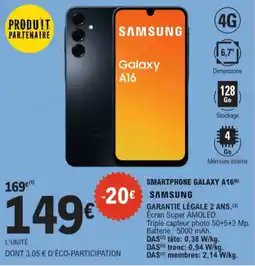 E.Leclerc Smartphone galaxy A16 aanbieding