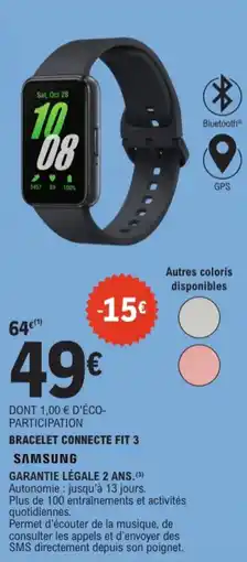 E.Leclerc Samsung bracelet connecte fit 3 aanbieding