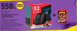 E.Leclerc Pack console nintendo switch 2 + mario kart world + donkey kong bananza aanbieding
