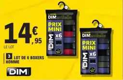 E.Leclerc Lot de 6 boxers homme aanbieding