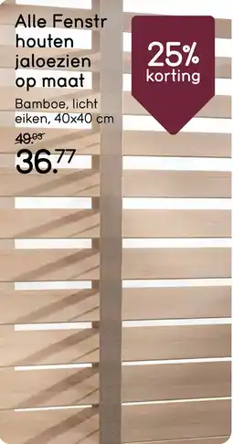 Leen Bakker Alle fenstr houten jaloezien op maat aanbieding
