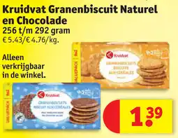 Kruidvat Kruidvat granenbiscuit naturel en chocolade aanbieding