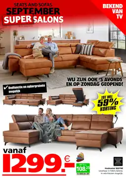 Seats and Sofas Hoeksalon wayne aanbieding