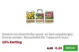 Intratuin Intratuin bio bloembollen groot- en kleinverpakkingen aanbieding