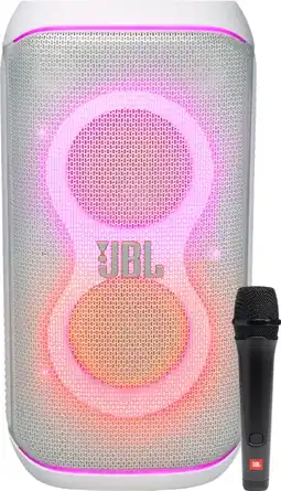 Coolblue JBL Partybox Club 120 Wit + Bedrade Microfoon aanbieding