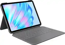 Coolblue Logitech Combo Touch Apple iPad Air 11 (2025/2024) Toetsenbord Hoes AZERTY Grijs aanbieding