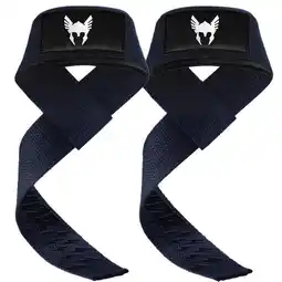 Decathlon Lifting Straps - Extra Grip - Powerlifting Straps - Deadlift Straps - Blauw aanbieding