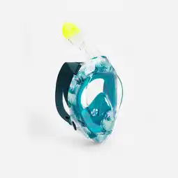 Decathlon Snorkelmasker met geluidventiel voor volwassenen Easybreath 540 freetalk Jungle aanbieding