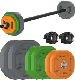Decathlon Aerobic pump gewichtenset 20KG - Halterset van Rubber - incl. halterstang aanbieding