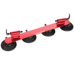 Decathlon Dakfietsendrager met zuignapbevestiging voor 3 fietsen Rood aanbieding