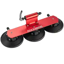 Decathlon Dakfietsendrager met zuignapbevestiging voor 3 fietsen Rood aanbieding