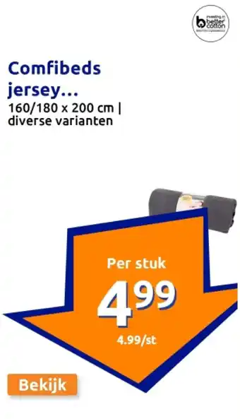 Action Comfibeds jersey hoeslaken aanbieding