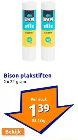 Action Bison plakstiften aanbieding
