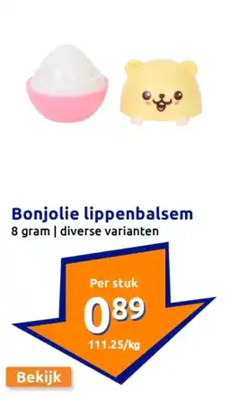 Action Bonjolie lippenbalsem aanbieding