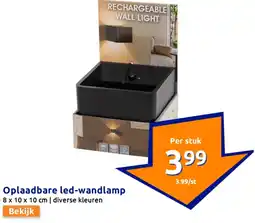 Action Oplaadbare led-wandlamp aanbieding