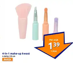 Action 4-in-1 make-up kwast aanbieding
