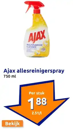 Action Ajax allesreinigerspray aanbieding