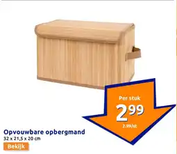 Action Opvouwbare opbergmand aanbieding