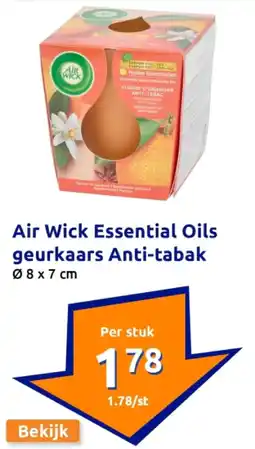 Action Air Wick Essential Oils geurkaars Anti-tabak aanbieding