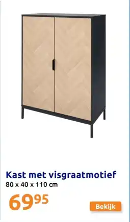 Action Kast met visgraatmotief aanbieding