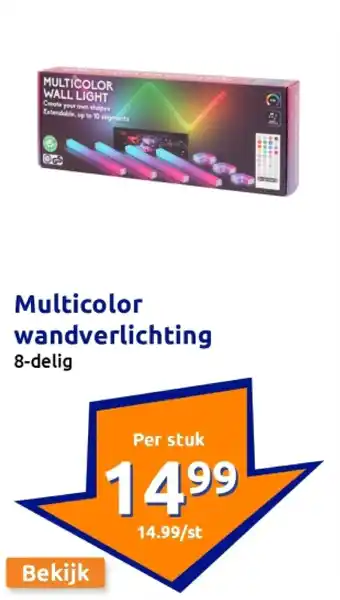Action Multicolor wandverlichting aanbieding