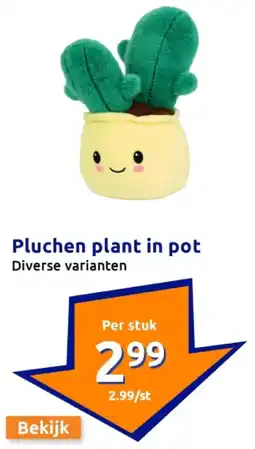 Action Pluchen plant in pot aanbieding