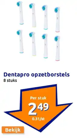 Action Dentapro opzetborstels aanbieding