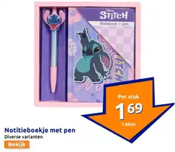 Action Notitieboekje met pen aanbieding