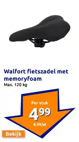 Action Walfort fietszadel met memoryfoam aanbieding