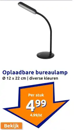 Action Oplaadbare bureaulamp aanbieding