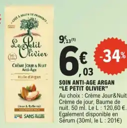 E.Leclerc Le petit olivier soin anti-age argan aanbieding