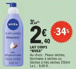 E.Leclerc Nivea Lait corps aanbieding