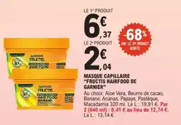 E.Leclerc Garnier fructis hairfood masque capillaire aanbieding