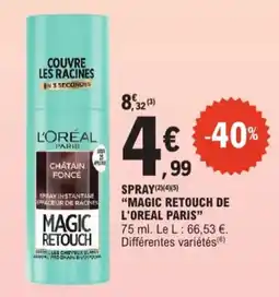 E.Leclerc Magic retouch de l'oreal paris spray aanbieding