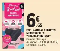 E.Leclerc Pharma m protect feel natural culottes menstruelles aanbieding
