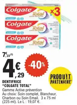 E.Leclerc Colgate total dentifrice aanbieding