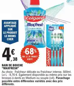 E.Leclerc Colgate max fresh bain de bouche aanbieding