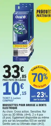 E.Leclerc Oral-b brossettes pour brosse a dents electrique aanbieding