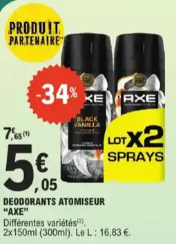 E.Leclerc Axe deodorants atomiseur aanbieding