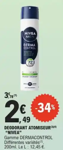 E.Leclerc Nivea deodorant atomiseur aanbieding