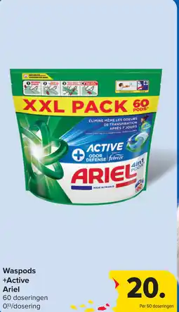 Carrefour Ariel Waspods +Active aanbieding