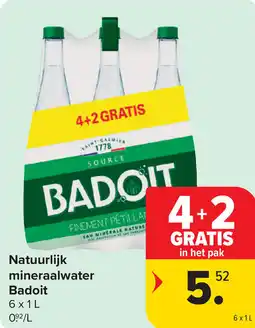 Carrefour Badoit Natuurlijk mineraalwater aanbieding