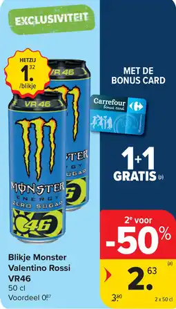 Carrefour VR46 Blikje Monster Valentino Rossi aanbieding