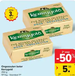 Carrefour Kerrygold Ongezouten boter aanbieding