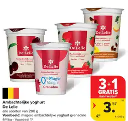 Carrefour De Lelie Ambachtelijke yoghurt aanbieding