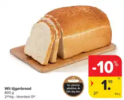 Carrefour Wit tijgerbrood aanbieding